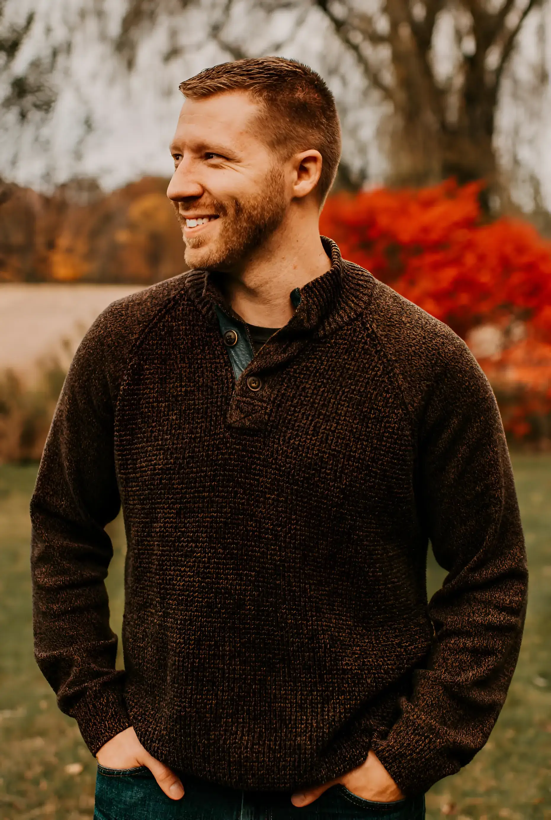 Profile of Andrew in an open field